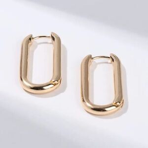 Minimalist hoop cuff earrings in gold M60